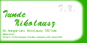 tunde nikolausz business card